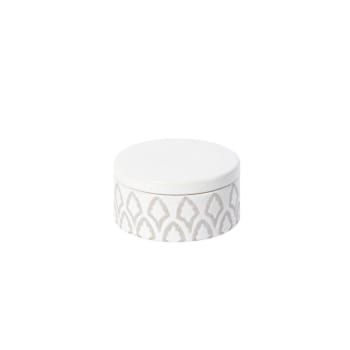 Unicorn - Tarro decorativo de cerámica blanca h8