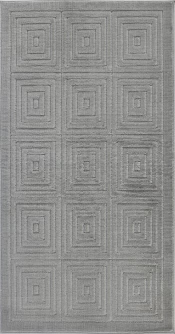 Sakura - Tapis d'Intérieur/d'Extérieur Scandinave Moderne Gris 80x150