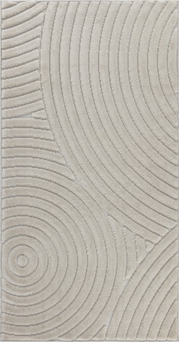 Koana - Tapis d'Intérieur/Extérieur Scandinave Moderne Beige 80x150