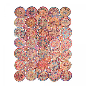 Enjoy - Tapis kilim en coton Fait main 160x230 Multicolore