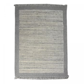 Lounali - Tapis berbère en laine Fait main 120x170 Gris
