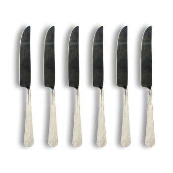Aito - Lot de 6 couteaux à steak en acier inoxydable