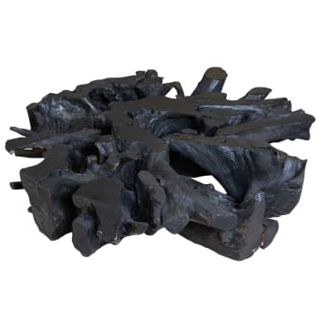 Xaru - Décoration racine de teck brûlée noire 120cm