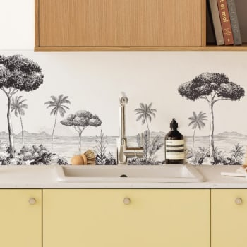 La plage b&w - Panel de pared - salpicadero de cocina l120cm×a50cm