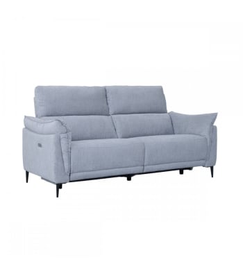 BARCELONA - 3-Sitzer Sofa mit Relaxfunktion Stoffbezug Grau