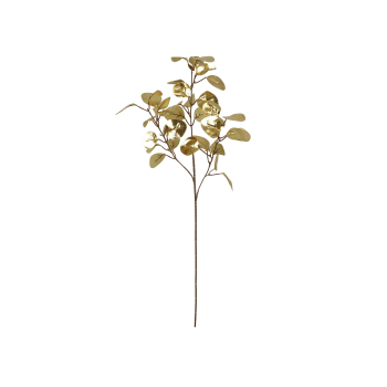 Tige d'eucalyptus artificielle dorée 70cm lot de 3