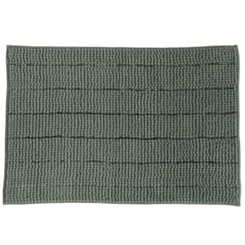Stripy - Tapis de bain en polyester uni sauge 50x70cm