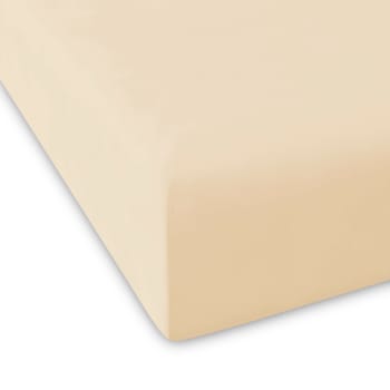 BJ PURE BIO - Drap-housse 100% coton percale crème 90x200+28 cm