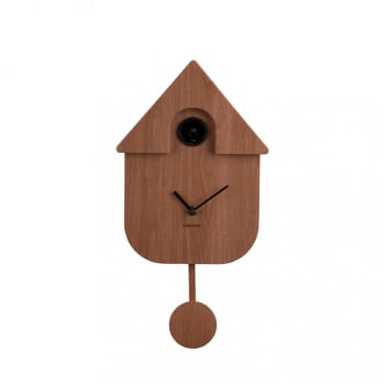 Modern cuckoo - Horloge à pendule bois foncé