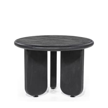 Odin - Table basse en bois D60cm noir