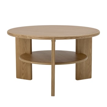 Lourdes - Table basse ronde en bois ø72cm - Bois clair