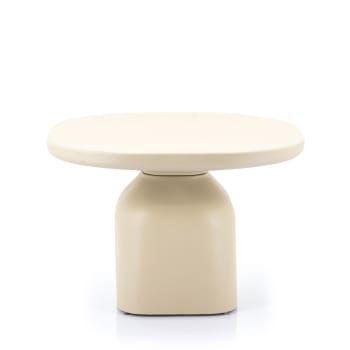 Squand - Table basse en aluminium D60cm beige