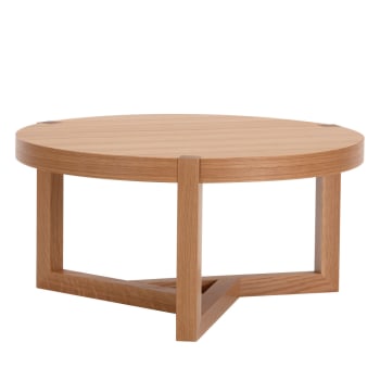 Brentwood - Table basse ronde en bois D81cm bois clair