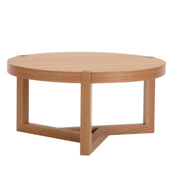 Brentwood - Table basse ronde en bois ø81cm - Bois clair