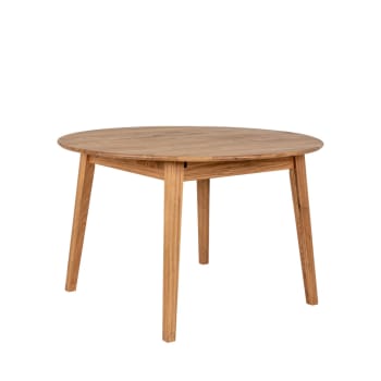 Metz - Table à manger extensible en bois 118-158x118cm bois clair