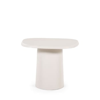 Sten - Table d'appoint en aluminium 44,5x56cm - Blanc ivoire