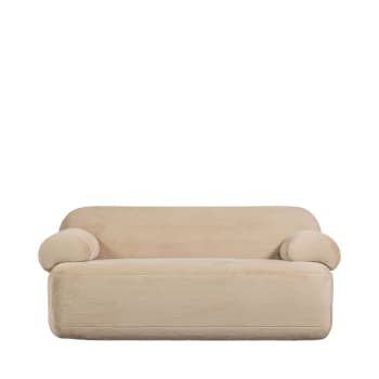 Jolie - 2-Sitzer-Sofa mit Pelzeffekt in Creme