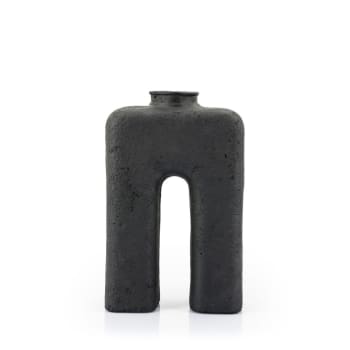 Arc - Vase en arc H38cm noir