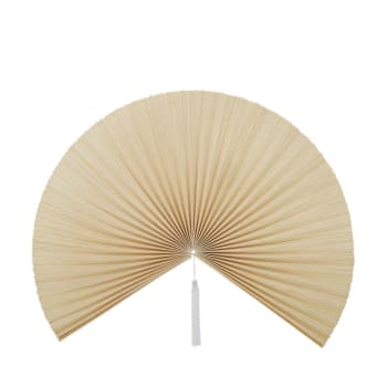 Éventail Out Of The Blue – Bois Et Liège Beige – Décoratif Et Utilitaire