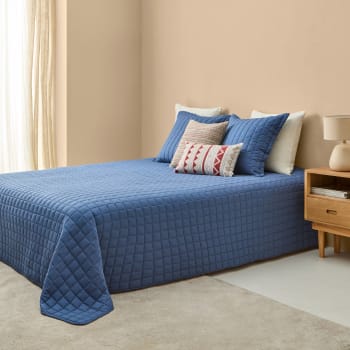 Colcha primavera verano azul marino 250 x 260 cm cama 150 COLCHASROMBOS, Maisons du Monde