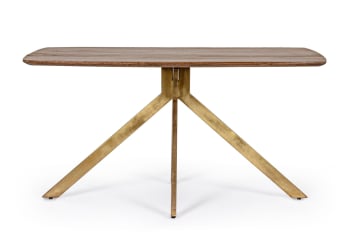 Ringo - Tavolo rettangolare vintage in legno di mango 90x150 cm