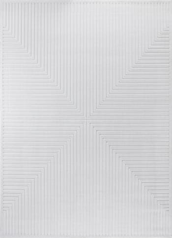 Kiyoshi - Moderner Skandinavischer Teppich für Innen /Außenbereich Weiß 200x275