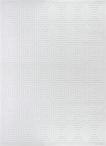 Sakura - Moderner Skandinavischer Teppich für Innen /Außenbereich Weiß 200x275