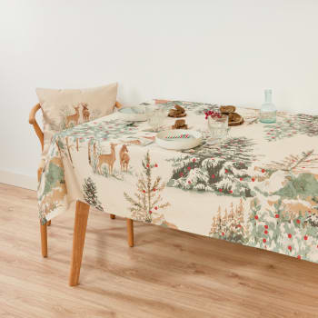 Christmas ciervo - Mantel 100% algodón multicolor 200x155 cm