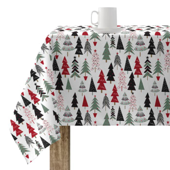 Christmas laponia 50-100 - Mantel resinado antimanchas 100% algodón multicolor 300x140 cm