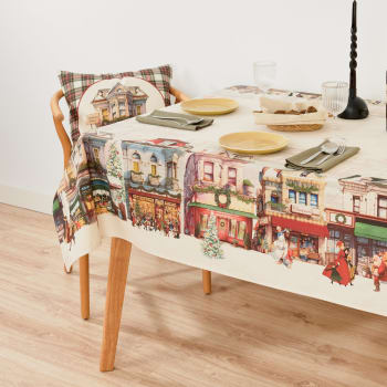 Christmas city - Mantel 100% algodón multicolor 200x155 cm