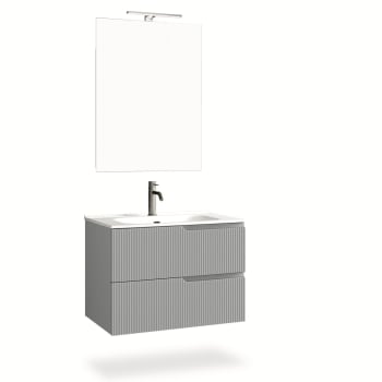 Cornice Quadrata in MDF, 32 x 87 cm, MDF, Bianco Opaco