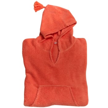 Poncho 6 ans orange corail en coton 340 g m Poncho kids Maisons du Monde