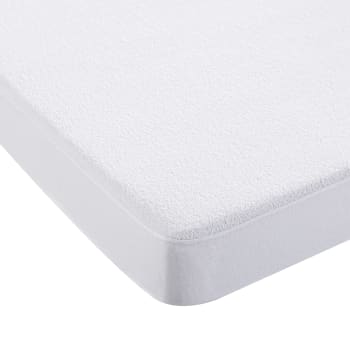 PRONEEM - Protection de matelas antiacariens 90x190 blanche en coton 170 g/m²
