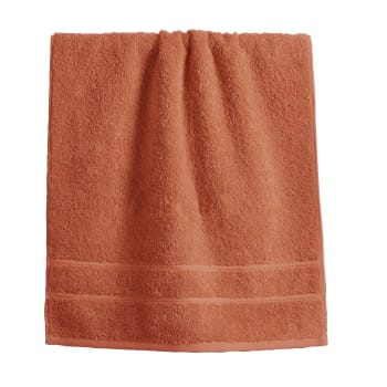 Coton peigne d'egypte eponges - Drap de bain 70x140 orange terracotta en coton