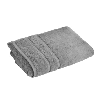 Coton peigne d'egypte eponges - Drap de bain 100x150 gris silex en coton