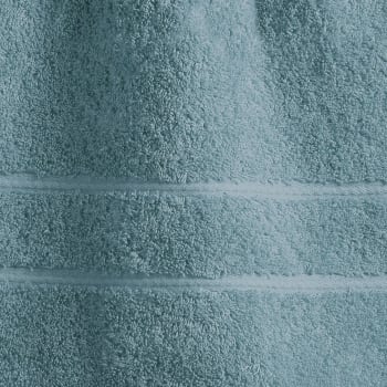 Coton peigne d'egypte eponges - Drap de bain 100x150 bleu tempête en coton
