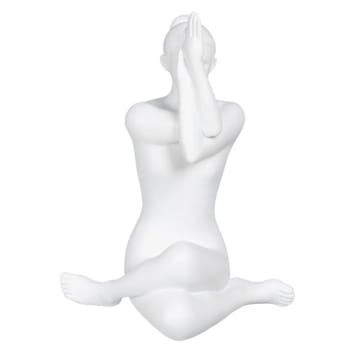 Statuette Yogini en résine blanche 24 cm