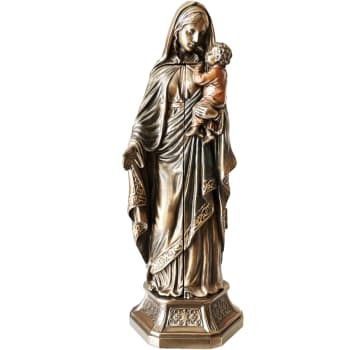Statuette marie et l'enfant en bronze coulé à froid