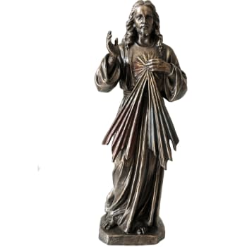 Statuette christ miséricordieux en bronze coulé à froid