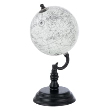 Globe terrestre 30 cm style antique lumineux textes en français OPTIMUS