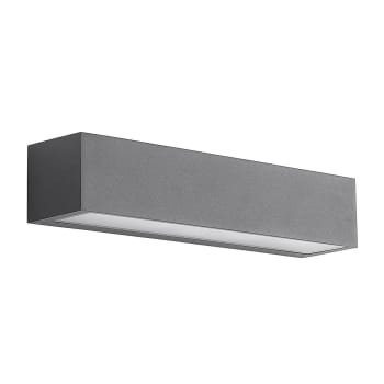 Lámpara de pared exterior de aluminio gris
