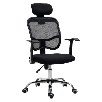 Silla de oficina 63x62x117 cm negro