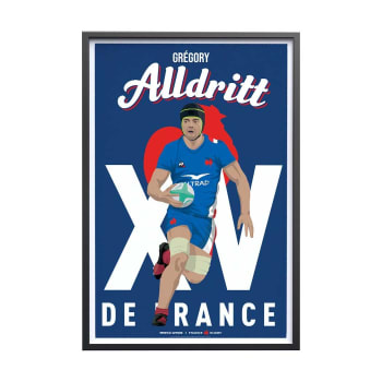 RUGBY - Affiche Rugby - XV de France - Grégory Alldritt 40x60cm