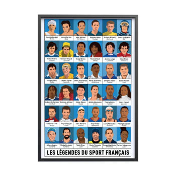 LÉGENDES - Affiche Les Légendes du Sport Français 40x60 cm
