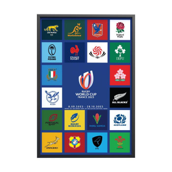 RUGBY - Affiche Coupe du Monde de Rugby 2023 - 20 Nations 40x60 cm