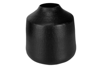 Vase aus Aluminium, schwarz, 21X21XH19,5 cm