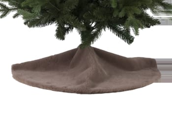Weihnachtsbaumständer aus Kunstfell, beige, D 90 cm