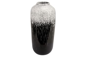 Vase aus Keramik, schwarz-weiß, 16X16XH37 cm