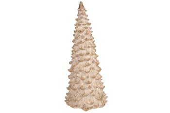 Weihnachtsbaum aus Kunstharz, beige, 14X14XH30 cm