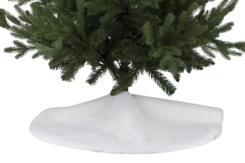 Weihnachtsbaumständer aus Kunstfell, weiß, D90 cm